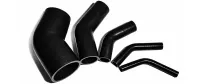 45° Grad Silikonschlauch Bogen schwarz