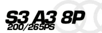 S3 A3 8P 200/265PS