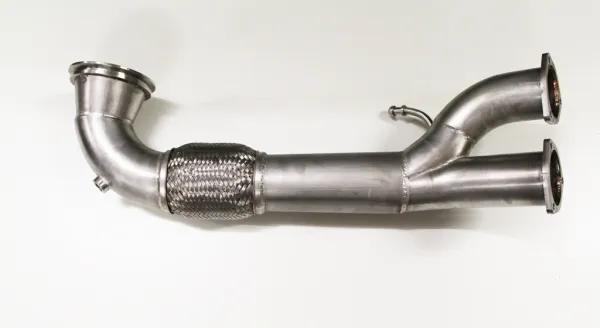 Downpipe für Audi RS3 8V ø 90mm auf 2x76mm Vorkat-Ersatzrohr Edelstahl