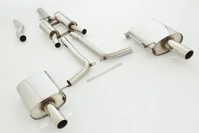 FMS Sportauspuff für Audi A4 B7 1.8T 2.0TFSI Quattro 70mm aus Edelstahl mit EG-Genehmigung (eintragungsfrei)