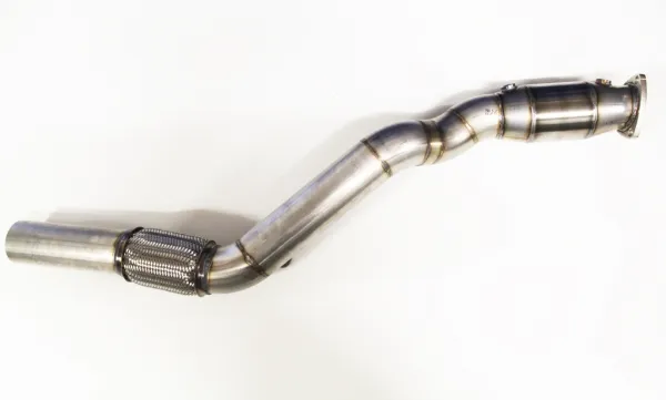 Hosenrohr Downpipe für Audi A4 B6, A6 C5 1.8T, Quattro ø 76mm 3" aus Edelstahl (ab Turbo) mit 200 Zellen Sportkat