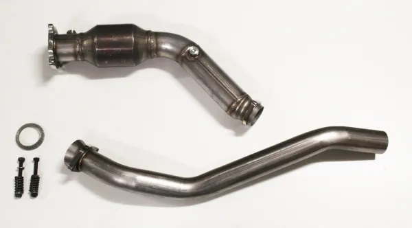 Hosenrohr Downpipe für Audi A4 B7 2.0 TFSI ø 76mm mit 200 Zellen Rennkat/Metallkat edelstahl