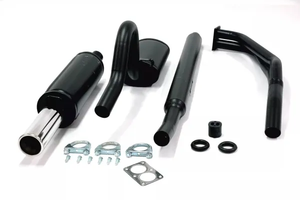 Simons Aluminierter Stahl Sportauspuff 80 mm Rund für Opel Manta B 1.6S, 1.9S, 1.9N, 2.0E EG Betriebserlaubnis