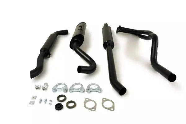 Simons Aluminisierte Sportauspuffanlage 50,8 mm für SAAB 99 2.0 mit Doppelflansch