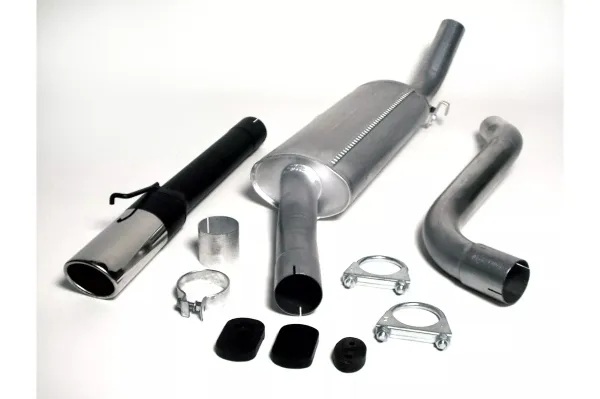 Simons Aluminisierte Sportauspuffanlage 70x90 mm Oval für SAAB 900 Turbo 8V/16V Kat. 2.0