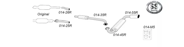 Simons Edelstahl Sportauspuff 100 mm für Mazda MX-5, Miata Coupe & Cabrio