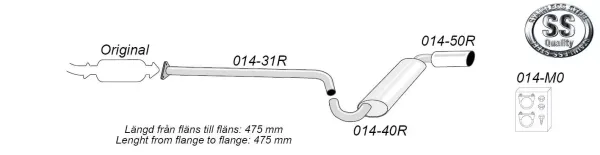 Simons Edelstahl Sportauspuff für Mazda MX-5, Miata Coupe & Cabrio ab 96