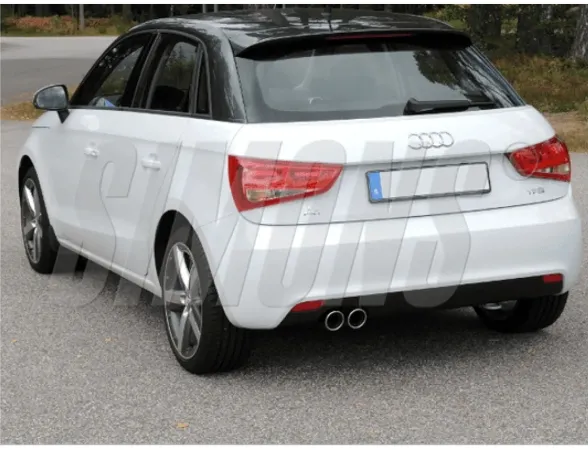 Simons Edelstahl Sportauspuffanlage 2x80 mm für Audi A1 1.4 TSI Eintragungsfrei