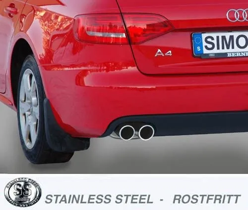 Simons Edelstahl Sportauspuffanlage 2x80 mm für Audi A5 (B8) 2wd/Quattro Coupe/Sportback/Cabrio 1.8T/2.0T