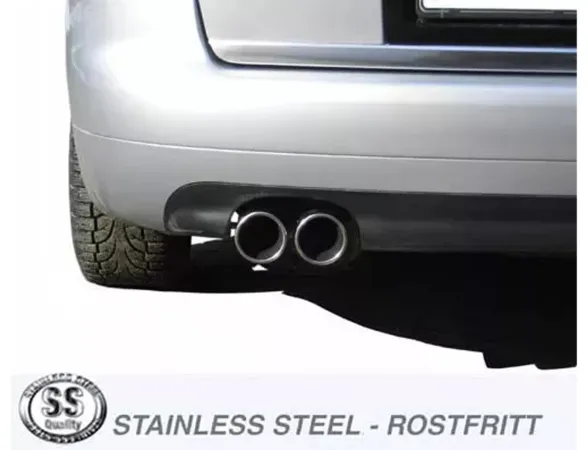 Simons Edelstahl Sportauspuffanlage 2x80 mm für Audi A6 (C5) 2WD Limousine/Avant/Kombi 1.8T/1.9TDI/2.5TDI EG-Genehmigung