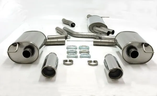 Simons Edelstahl Sportauspuffanlage Duplex 100 mm für Audi A6 (C6) 2WD Limousine/Avant/Kombi 2.0TFSi