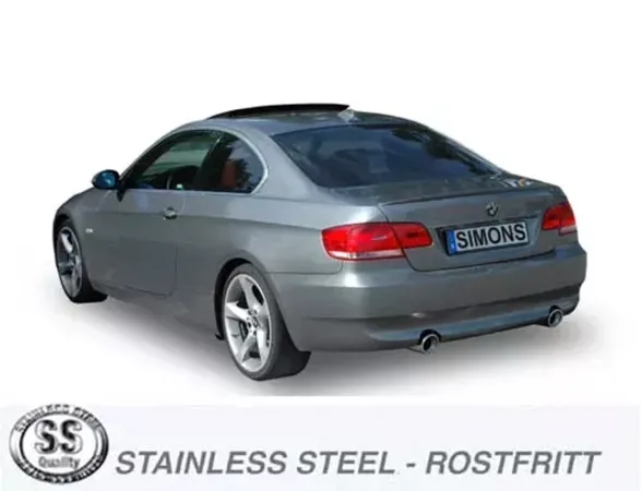 Simons Edelstahl Sportauspuffanlage Duplex 100 mm für BMW E91 335i