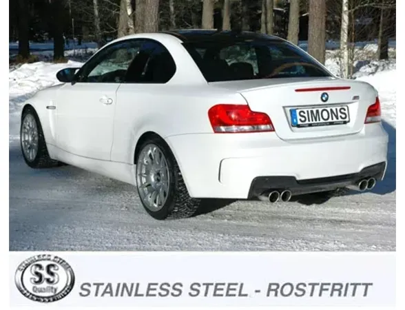 Simons Edelstahl Sportauspuffanlage Duplex 2x90 mm für BMW E82 1er M Coupé
