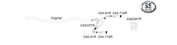 Simons Edelstahl Sportauspuffanlage Duplex 90 mm für BMW F30 316, 318D, 320D