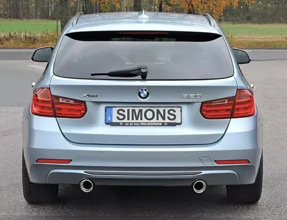 Simons Edelstahl Sportauspuffanlage Duplex 90 mm für BMW F30 3316D, 318D, 320D