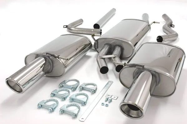 Simons Edelstahl Sportauspuffanlage Duplex L+R 1x100 mm für Aud iA4 (B7) 2WD Limousine/Avant/Kombi 1.8T/2.0TFSI EG-Genehmigung