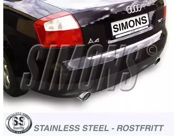 Simons Edelstahl Sportauspuffanlage Duplex L+R 1x100 mm für Audi A4 (B6) 2WD Limousine/Avant/Kombi 1.8Ti EG-Genehmigung