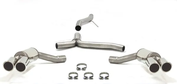 Simons Edelstahl Sportauspuffanlage Duplex L+R 2x80 mm für Audi A4 (B8) 2wd/Quattro Limousine/Avant/Allroad/Kombi 2.0TDI EG-Genehmigung (eintragungsfrei)