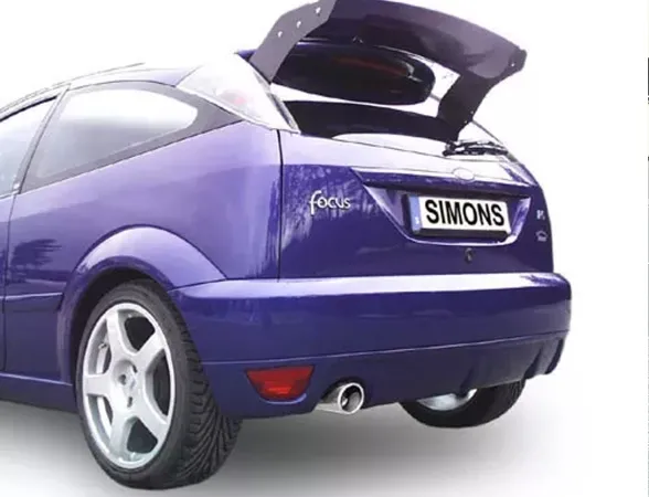 Simons Edelstahl Sportauspuffanlage70 mm für Ford Focus RS MK1