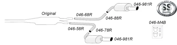 Simons Edelstahl Sportendtopf Duplex 100 mm für Audi A6 (C6) Quattro Limousine/Avant/Allroad/Kombi 2.4/2.8/3.0TFSi/3.2/4.2/2.0TDI/2.7TDI/3.0TDI