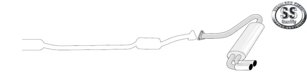 Simons Sportendschalldämpfer für Audi S2 Coupé Quattro EG-Genehmigung (eintragungsfrei)