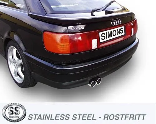 Simons Sportendschalldämpfer für Audi S2 Coupé Quattro EG-Genehmigung (eintragungsfrei)