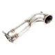 Downpipe für Abarth 500 Abarth Punto Evo 1.4T Multiair 16v ø 76mm mit 200 Zeller Metallkat ø 100mm - aus Edelstahl - EURO 6