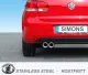 Edelstahl Sportauspuffanlage 2x80 mm für Golf VI 1.4TSi/1.8TSi EG-Genehmigung