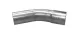 Edelstahlrohrbogen 30° ø 76mm 3" für Auspuff Schenkelänge 250mmx1,5mm Wandung