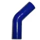 Silikonbogen 45° Grad 48mm innendurchmesser blau L 125mm 4 lagig 5mm Wandstärke