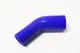 Silikonbogenreduzierer 45° Grad 76x70mm innendurchmesser blau L 125mm 5mm Wandst