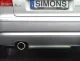 Simons Edelstahl Sportauspuffanlage 1x100 mm für Audi A3 (8P) 2WD 1.4TFSi/2.0TFSi EG-Genehmigung