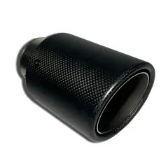 Endrohr Carbon für Rohraußendurchmesser ø 55mm - ø 101,6mm außen + Schelle mit Gutachten (eintragungsfrei)