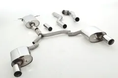 FMS Sportauspuff für Audi A4 (B8) A5 1.8 TFSI 2.0 TFSI 2WD Quattro ø 76mm Edelstahl Duplex mit EG-Genehmigung (eintragungsfrei)