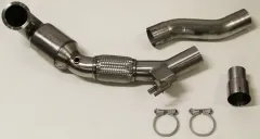 HG Downpipe Bull-xfür Audi A3 8v, Seat Leon III, Golf 7 GTI 2.0 TFSI  ø 89>76mm Edelstahl mit EG-Betriebserlaubnis
