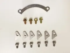 Montageset Turbolader für K03, K04-001, K04-015 u. K04-023 Abgasgehäuse mit 6 Schrauben und 6 Halteplättchen