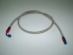 Ölzulaufleitung PTFE 50cm für 90° 7/16 UNF andere Seite Ringauge ø 10mm