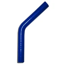 Silikonbogen 45° Grad 11mm innendurchmesser blau  L 100mm 3 lagig 4mm Wandstärke