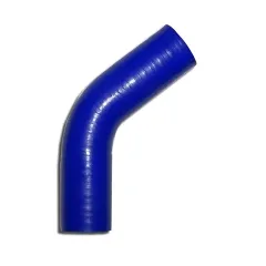 Silikonbogen 45° Grad 38mm innendurchmesser blau  L 100mm 3 lagig 4mm Wandstärke