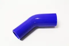 Silikonbogenreduzierer 45° Grad 70x63,5mm innendurchmesser blau L 125mm 5mm Wand