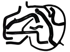 Silikonschlauch kit für Golf 3 VR6 schwarz Schlauchkit