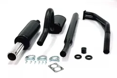 Simons Aluminierter Stahl Sportauspuff 80 mm Rund für Opel Ascona B 1.6S, 1.9S, 1.9N, 2.0E EG Betriebserlaubnis