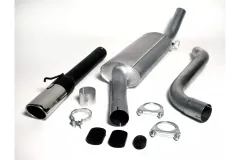 Simons Aluminisierte Sportauspuffanlage 70x90 mm Oval für SAAB 900 Turbo 8V/16V Kat. 2.0 