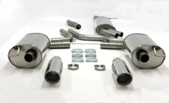 Simons Edelstahl Sportauspuffanlage Duplex 100 mm für Audi A6 (C6) 2WD Limousine/Avant/Kombi 2.0TFSi