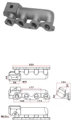 Turbokrümmer Lancia/Fiat Delta Integrale 2.0 8v Turbo Krümmer T3 aus Guss